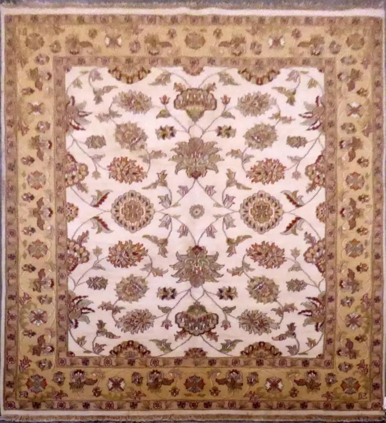 One Of The Kind Indian Hand-Knotted Rug 7'11" X 10'0''